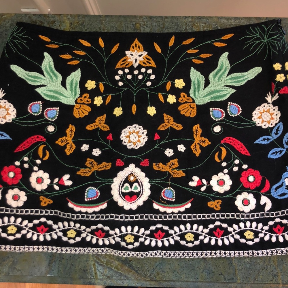 Embroidered Zara Mini Skirt